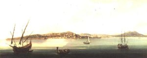 Ein weiter Blick auf die Bucht von Neapel