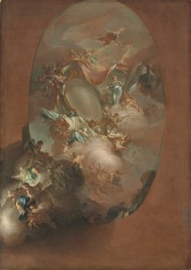 Studie für "Die Apotheose von Ferdinand IV. und Maria Carolina, König und Königin von Neapel" (für den Palazzo dei Regi Studi, Neapel) von Pietro Bardellino