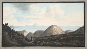 Ansicht des aktuellen Zustands des kleinen Berges, der durch die Explosion im Jahr 1760 entstanden ist, Platte XIII, aus 