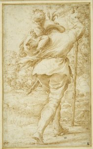 St. Christophorus trägt das Christkind von Pietro Faccini