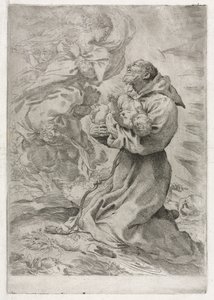 Die Vision des hl. Franz von Assisi von Pietro Faccini