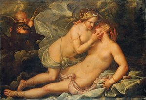 Jupiter in der Gestalt von Diana und die Nymphe Kallisto