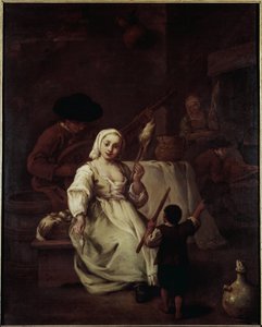 Die Spinnerin von Pietro Longhi