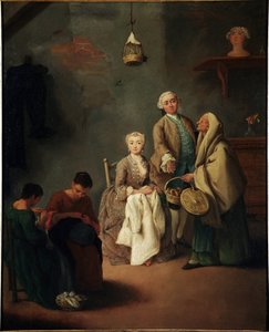 Die Arbeitsschule. Gemälde von Pietro Longhi, 1752 von Pietro Longhi