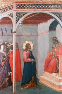 Christus vor Pilatus, ca. 1306-1348 von Pietro Lorenzetti