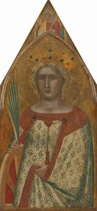 Die Heilige Katharina von Alexandria, mit einem Engel [rechtes Panel]