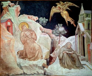 Heiliger Franziskus von Assisi empfängt die Stigmata