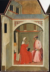 Trennung von St. Humility und ihrem Ehemann (Detail) von Pietro Lorenzetti