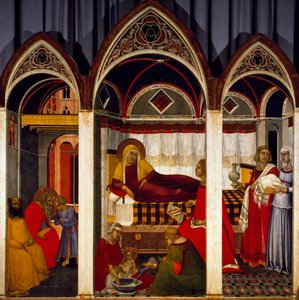 Triptychon der Geburt der Jungfrau von Pietro Lorenzetti