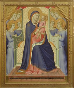 Jungfrau und Kind auf dem Thron mit Engeln, 1340