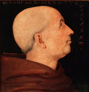 Porträt von Don Biagio Milanesi, General des Ordens der Abtei von Vallombrosa (Profil eines Mönchs aus dem Kloster Vallombreuse)