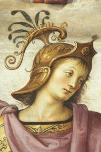 Publius Scipio, von Perugino, Fresko, Audienzsaal, Collegio del Cambio, Priorenpalast, Perugia, Umbrien, Italien, fünfzehntes und sechzehntes Jahrhundert