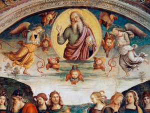 Der Herr umgeben von Prophezeiungen und Sibyllen (Detail)