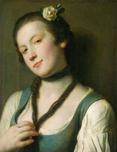 Ein Mädchen mit einer Blume im Haar, 1760-1762