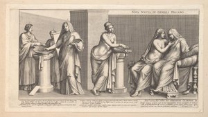 Aldobrandinische Hochzeit (linker Teil) von Pietro Sante Bartoli