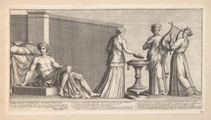 Aldobrandinische Hochzeit (rechter Teil) von Pietro Sante Bartoli