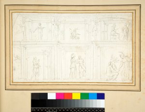 Fragment eines Wandgemäldes von Pietro Santi Bartoli