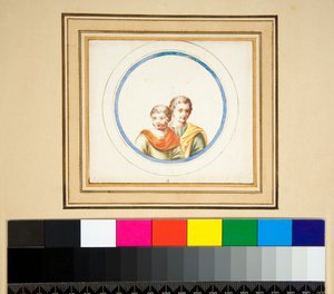 Ehemann und Ehefrau (Büsten) im zentralen Kreis von Pietro Santi Bartoli