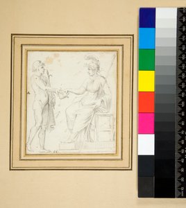 Große längliche Wand mit fünf Fächern von Pietro Santi Bartoli