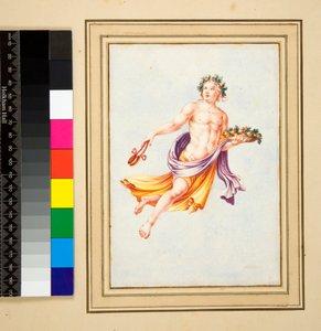 Männliche Figur mit Blätterkranz von Pietro Santi Bartoli