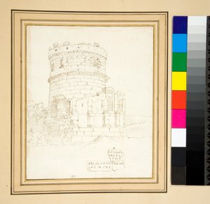 Federzeichnung des Grabes der Plautii (Feder) von Pietro Santi Bartoli