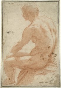 Modellstudie eines sitzenden Mannes von Pietro Sorri