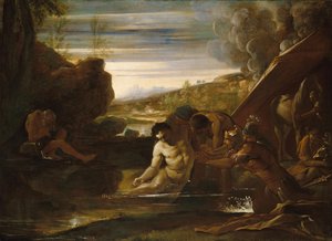 Alexander der Große wird aus dem Fluss Cydnus gerettet