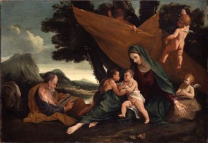 Die Rast auf der Flucht nach Ägypten von Pietro Testa