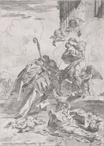 Drei Lucchesische Heilige von Pietro Testa