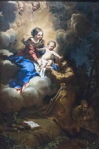 Vision der Maria an den heiligen Franziskus, ca. 1641 von Pietro da (1596 1669) Cortona