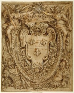 Wappen von Don Taddeo Barberini, Prinz von Palestrina von Pietro da Cortona