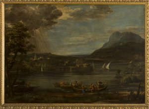 Landschaft mit der Berufung des Heiligen Petrus von Pietro da Cortona