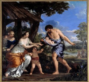 Romulus und Remus von Faustulus und seiner Frau Acca Laurentia gesammelt von Pietro da Cortona