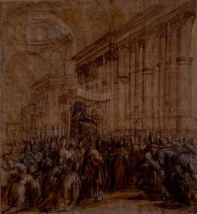 Urban VIII wird durch das Kirchenschiff von St. Peter getragen