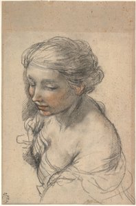 Büste einer jungen Frau, nach links gewandt, 1637 von Pietro da Cortona
