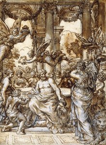 Kybele vor dem Rat der Götter von Pietro da Cortona