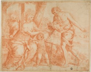 Der kleine Ödipus wird vom Hirten nach Hause gebracht von Pietro da Cortona