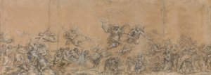 Studie für Engel, die die Stirnen der Kinder Israels in der Basilika St. Peter versiegeln, 1652 von Pietro da Cortona