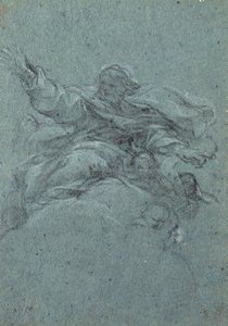 Studie von Gott dem Vater von Pietro da Cortona
