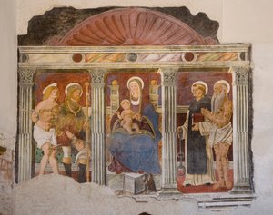 Kirche San Pietro und Paolo, Valvasone, Friaul, Italien (Fresko)