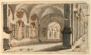 Bühnenbild, Inneres der Apsiden von Pio Panfili