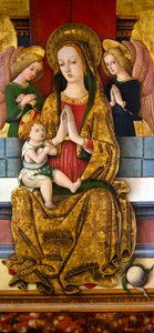 Die Madonna und das Kind auf dem Thron, ca. 1488 von Piètro Alamanno