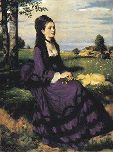 Dame in Violett