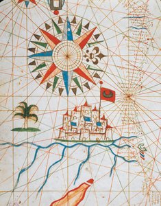 Alexandria, Ägypten, aus dem Portolan-Atlas bestehend aus sechs Karten, von Placido Caloiro und Francesco Oliva, Pergament. 1646. von Placido Caloiro e Oliva