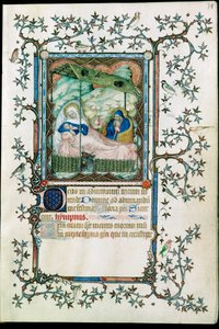 Geburt Christi. Aus den Petites heures du Duc de Berry