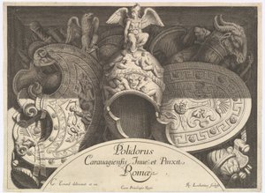 Diverse Trophäen nach der Fassade des Palazzo Milesi in Rom, 1651