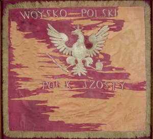 Flagge des Sechsten Infanterieregiments des Herzogtums Warschau, 1807 (Seide)