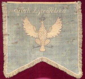 Fahne aus der Zeit des Tadeusz-Kosciuszko-Aufstands (1746-1817) im Jahr 1794