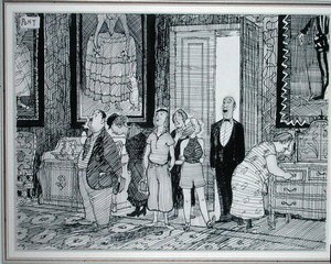 Der britische Charakter: großes Interesse an historischen Häusern, Illustration aus Punch, veröffentlicht am 8. Juli 1936 von Pont