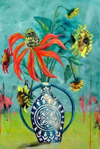 Bunte Vasenblumen von Poonam Choudhary